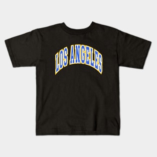 Los Angeles - Block Arch - Black Blue/Gold Kids T-Shirt